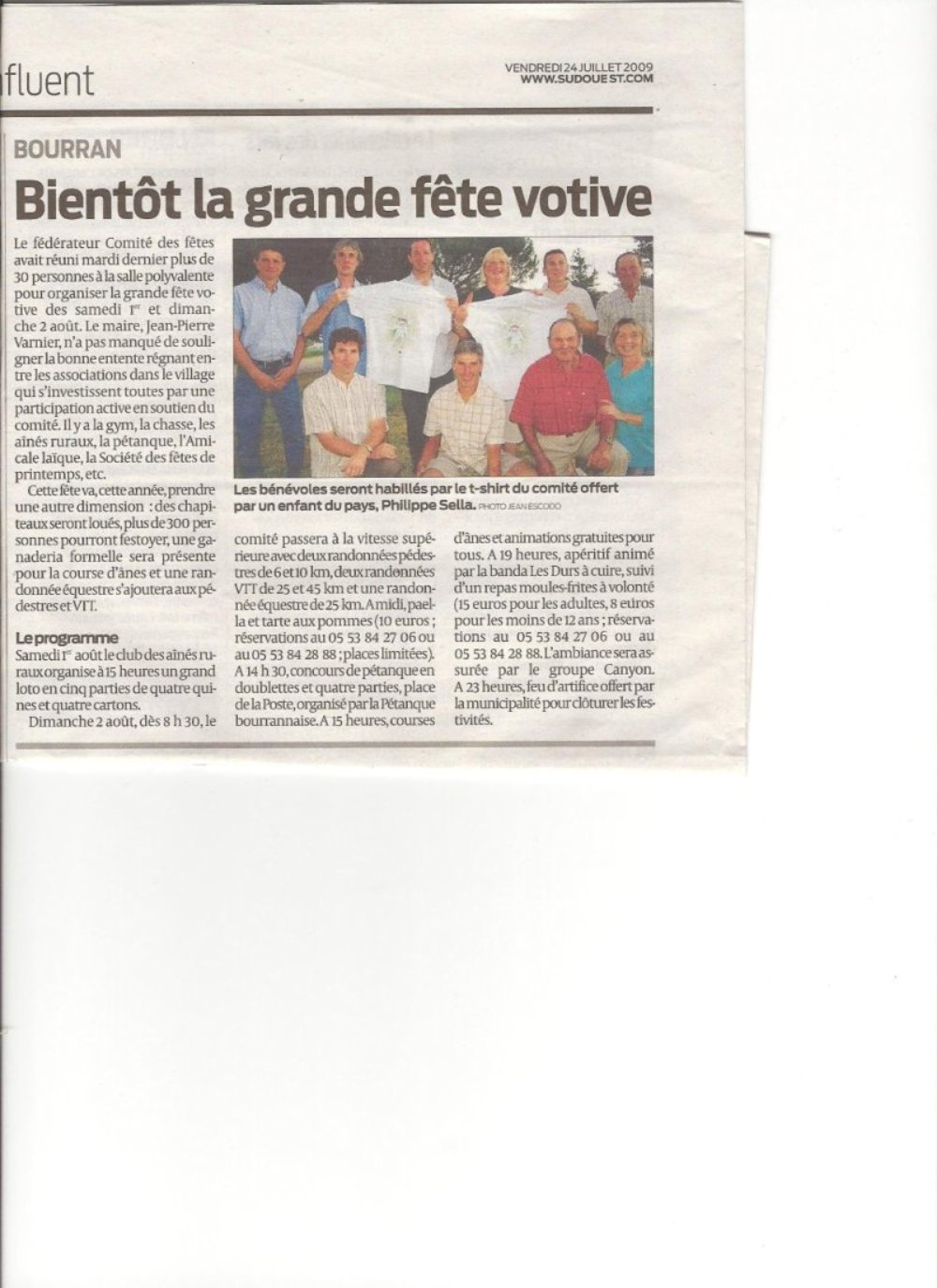 remise des tee shirts par Philippe SELLA